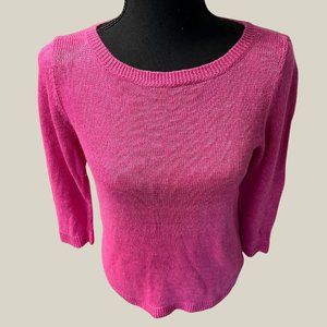 Talbots Pink Sweater Size S -3/4 length sleeves - 0374LR-01A
